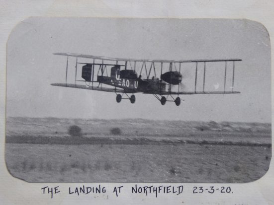Photo of a photo of the Vimy landing 