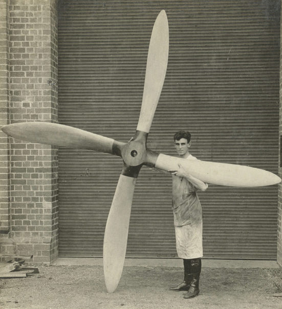 Man with a propella