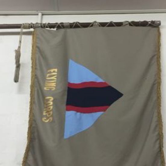 Australian Flying Corps flag displayed at the museum.
