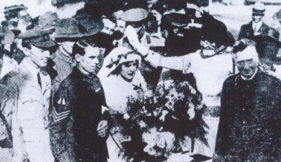 a male and female getting married 