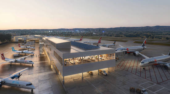 Render of Adelaide Airport Southern Terminal Expansion