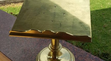 Brass lecturn, North Rd Cemetery