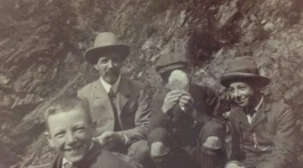Keith, with his father and brothers.