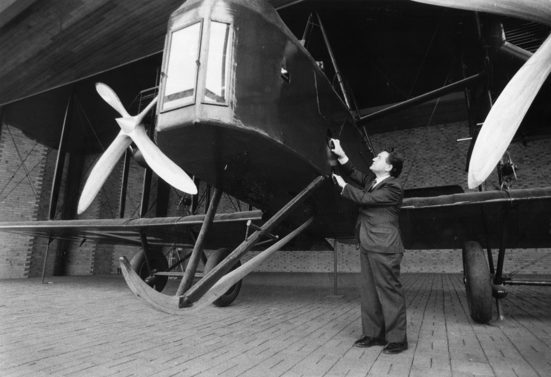 Plane in hanger 