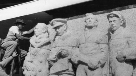 John Dowie’s sculpture of the Vimy crew 1958