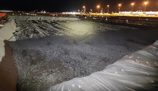 construction of new runway surface