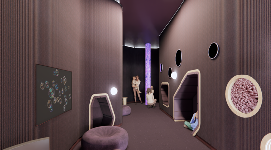 render of Adelaide Airport Sensory Room