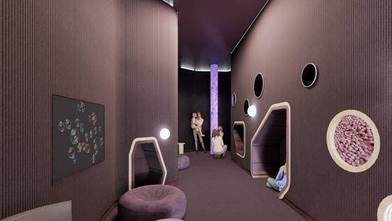 render pf Adelaide Airport new sensory room