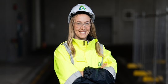 woaman in hi vis