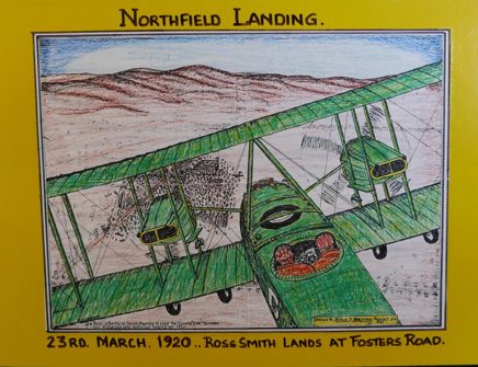 Colouring in of Vimy landing 