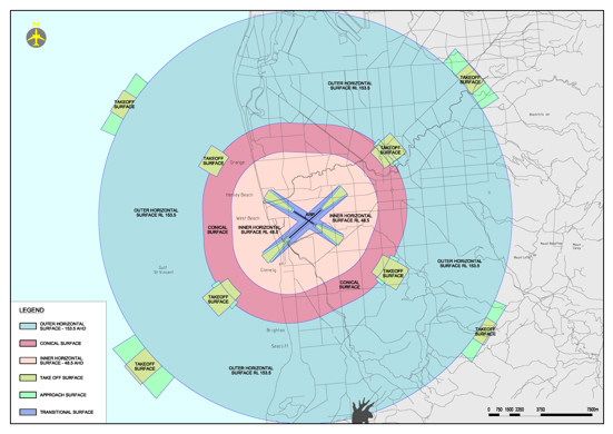 diagram shows the OLS for Adelaide Airport