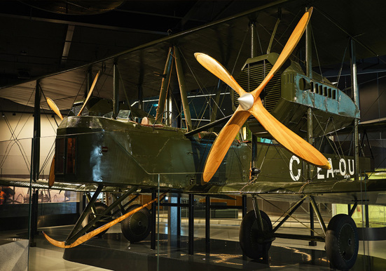 The restored Vickers Vimy British heavy bomber aircraft