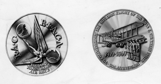50th anniversary commemorative medallion of the historic Vickers Vimy flight