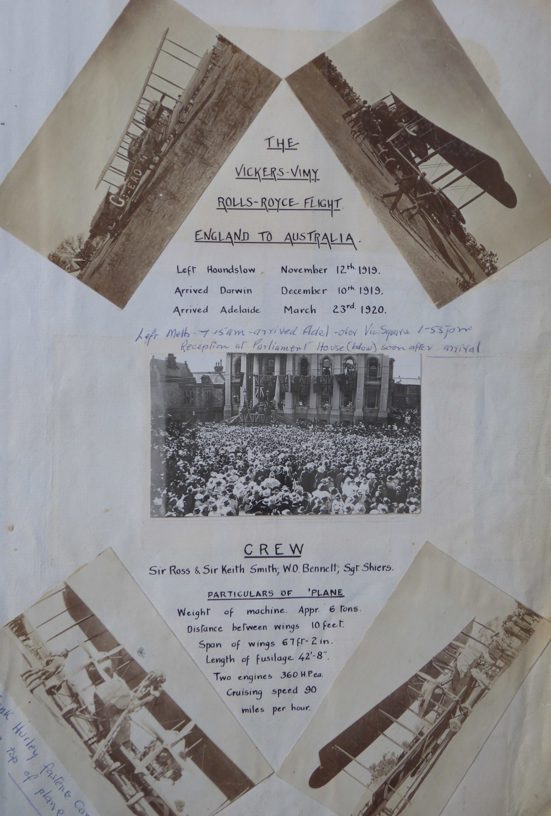 document with photos of trip to England 