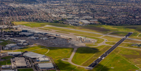 aerial of adelaide airport