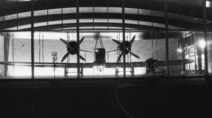 The Vickers Vimy Memorial at night 1983
