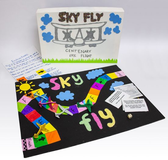 Sky Fly board game by Giuliana Valente, Year 3 at Cedar College.